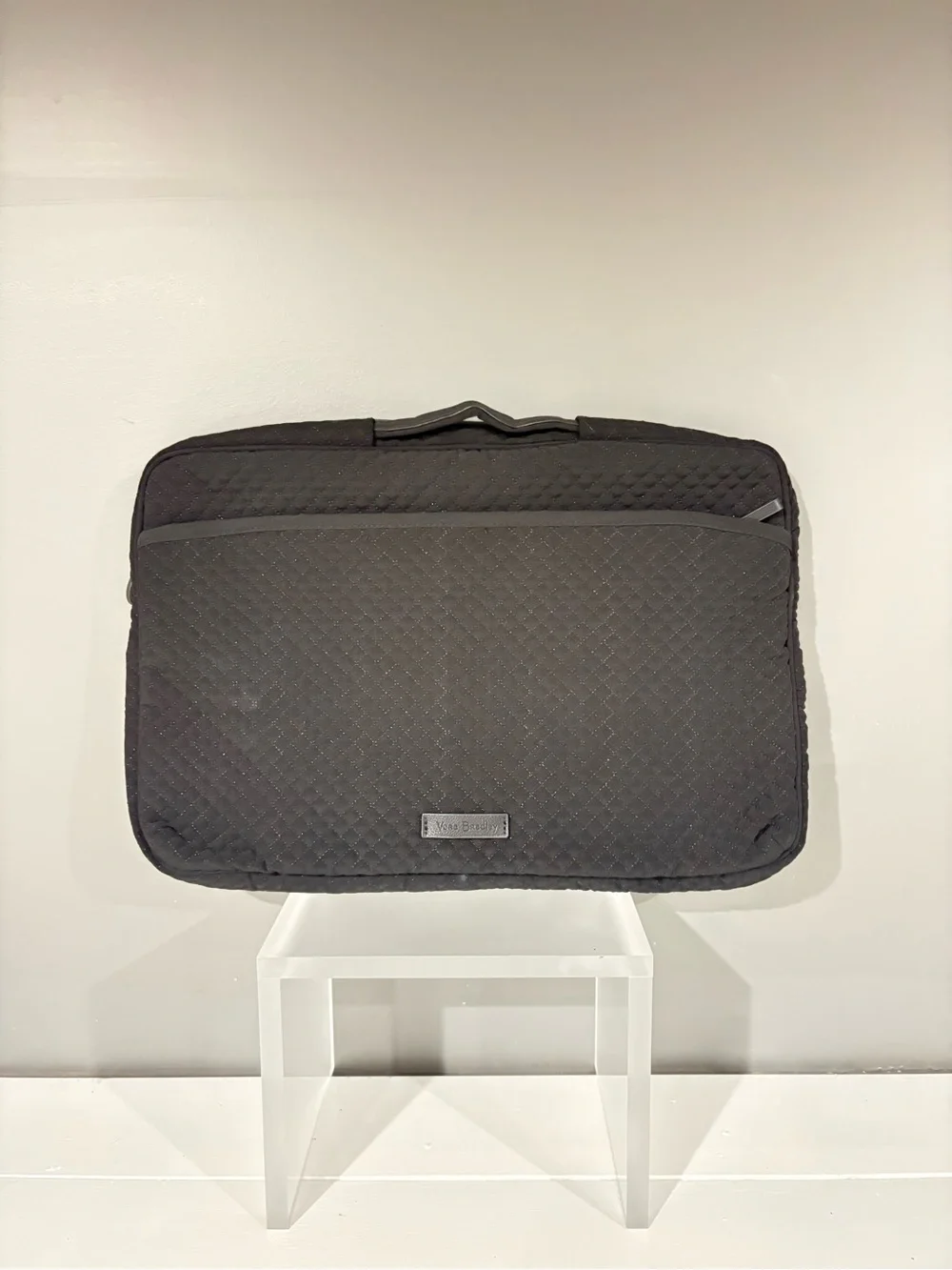 Vera Bradley Black Quilted Laptop Case with Top Handle